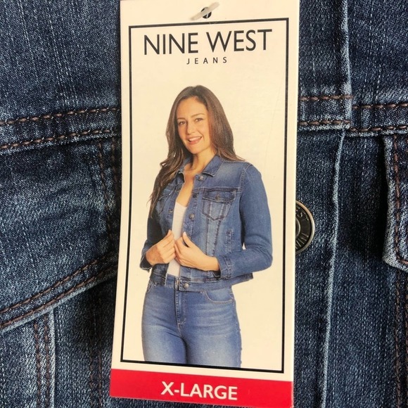 Nine West Jean Jacket Sarah Style Color Groovy Size Extra Large - Picture 8 of 10